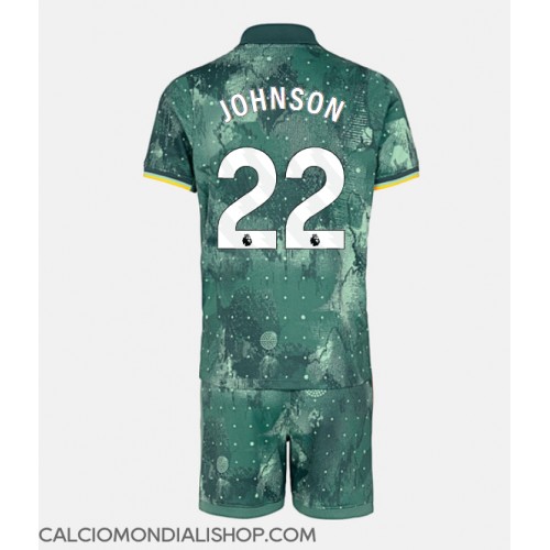 Maglie da calcio Tottenham Hotspur Brennan Johnson #22 Terza Maglia Bambino 2024-25 Manica Corta (+ Pantaloni corti)